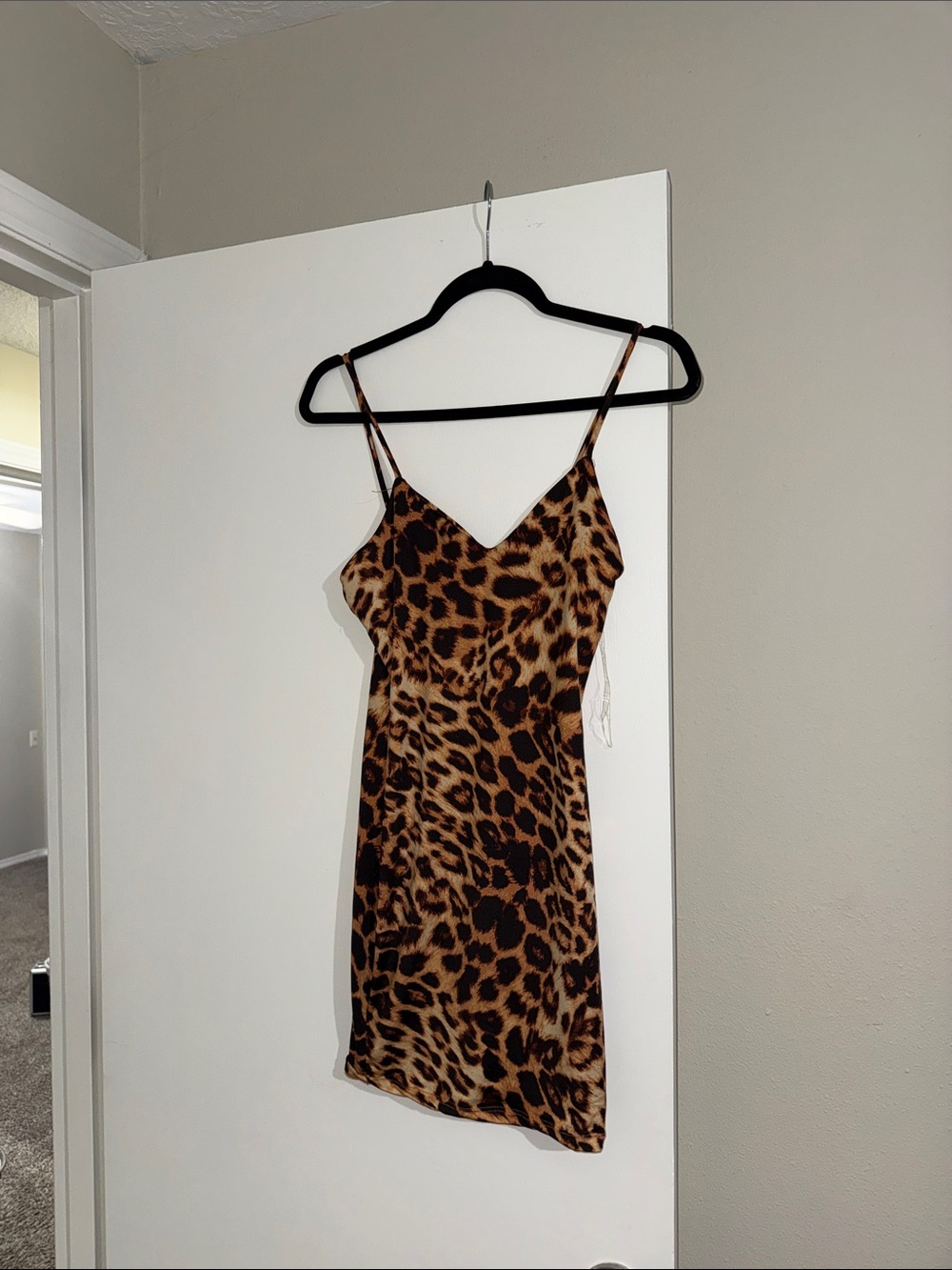 Fashion Nova Leopard Print Mini Dress - Brown & Black
